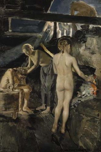 In the sauna, Akseli Gallen-Kallela